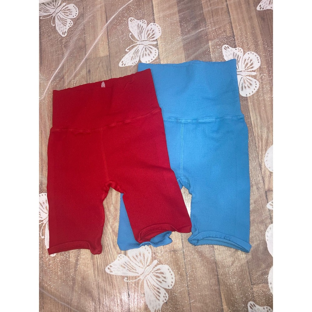 BUNDLE of Biker Shorts  Size XS/S Red and Blue Misprint FP